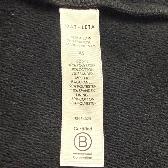 Athleta Black Hooded Full Zip Longline Athleisure Jacket Women's Size XS - Picture 10 of 11